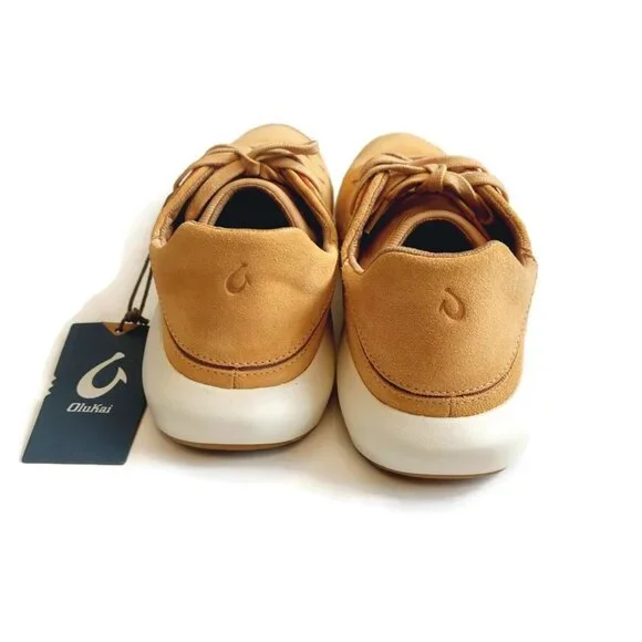 Olukai KOHEO Mens Size 11 Suede Leather Casual Lace Up Sneakers Golden Sand